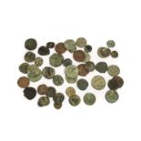 ♦46 x Byzantine AE, comprising: folles, half folles, decanummium etc., examples include: