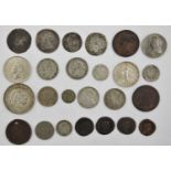 24 x British and Foreign, including: 6 x UK: Elizabeth I sixpence 1564, bust Poor, otherwise clear