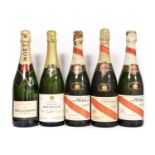 Bollinger NV Champagne (one bottle), Moët & Chandon NV Champagne (one bottle), Mumm & Co. Cordon