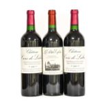 Château Croix de Labrie 2000 Saint-Émilion (two bottles), La Petit Eglise 2000 Pomerol (one bottle)