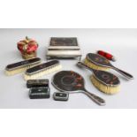 A Collection of Assorted Silver, comprising: an Edward VII silver and tortoiseshell jewellery box,