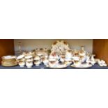 A Royal Albert Old Country Roses Part Tea and Dinner Service, including: a teapot, eight tea cups