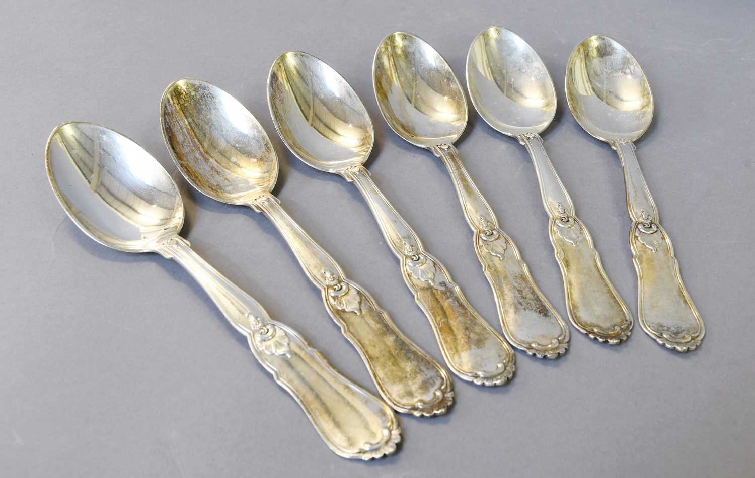 A Collection of Assorted Silver Flatware, comprising: a set of six Danish silver dessert-spoons - Image 3 of 3