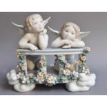 Lladro Celestial Angels on a Balcony, 8590, limited edition 68/2000, with boxThree losses to the