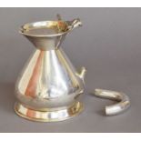 A Victorian Silver Hot-Milk Jug, by Atkin Brothers, Sheffield, 1899, tapering and with hinged cover,