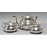 A George V Silver Teapot and Sugar-Bowl, by Edward Barnard and Sons Ltd., London, 1932, in the