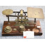 A Set of Postal Scales and Brass Weights and An Early Platform Ticket, Admit to the Platform at