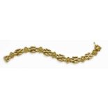 A 9 Carat Gold Diamond Bracelet, length 18.2cmGross weight 22.7 grams.