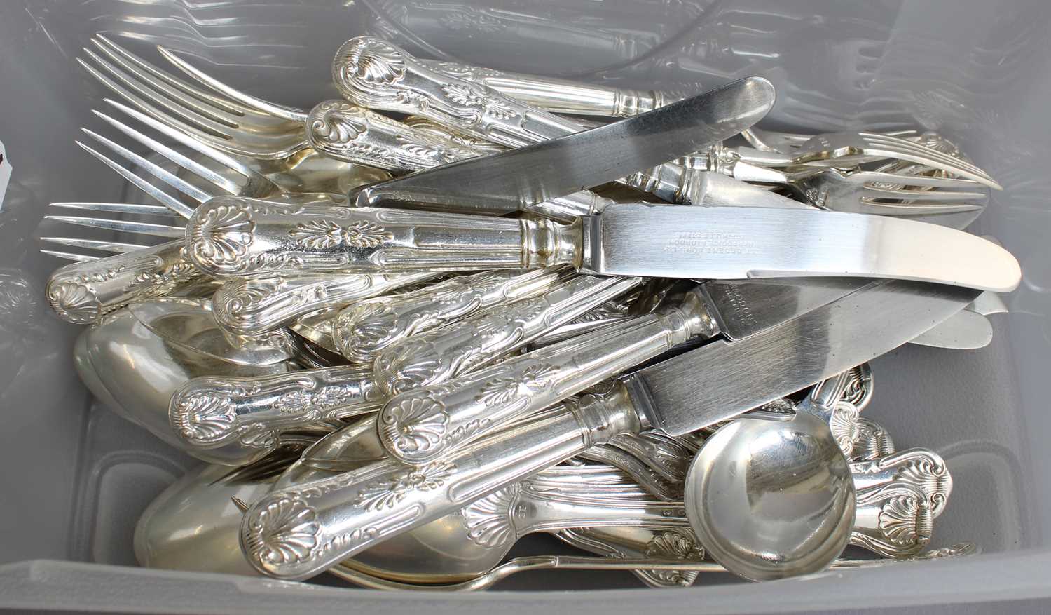 A Collection of Assorted George IV and Later Silver Flatware, various King's patterns, comprising: 5