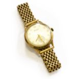 A 9 Carat Gold Accurist Wristwatch, bracelet clasp stamped with a 9 carat gold hallmarkNo