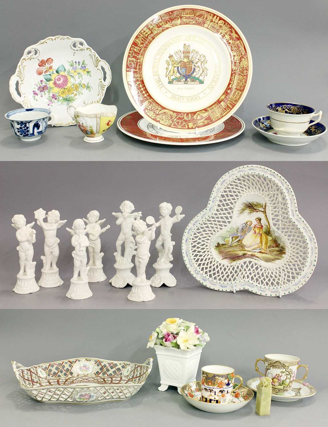 A Group of Decorative Ceramics and Other Items, including: Chinese blue and white tea bowl, Spode