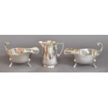 A Pair of Elizabeth II Silver Sauceboats, by by Charles S. Green and Co. Ltd., Birmingham, 1978,