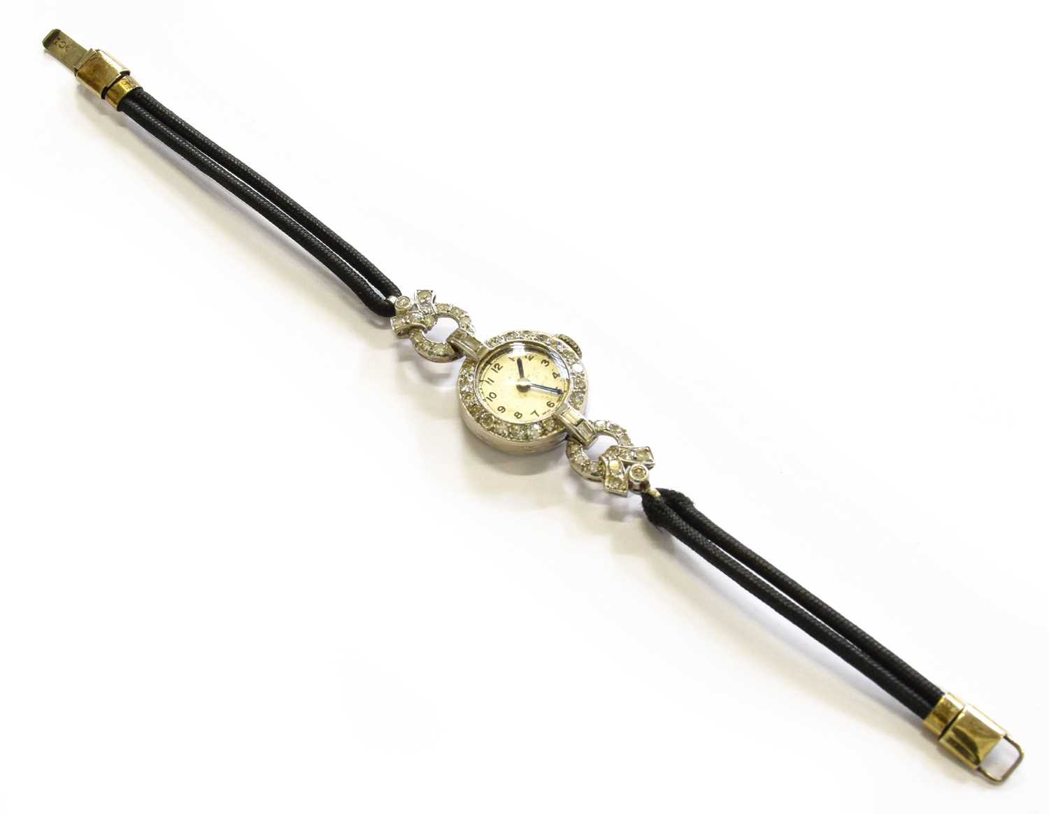 A Diamond Cocktail Watch, length 16cm