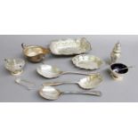 A Collection of Assorted Silver and Silver Plate, the silver comprising an American oblong dish;