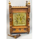 A German Oak Quarter Striking Table Clock, circa 1900, retailed by Thos Armstrong & Co,