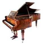 Collard & Collard: An Early Victorian Rosewood Cased 6'8" Concert Grand Piano, circa 1870, with an