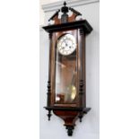 A Vienna Style Striking Wall Clock, circa 1890, 88cm high