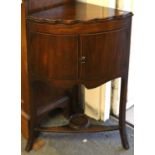 A Georgian Mahogany Corner Washstand, 54cm by 39cm by 88cm