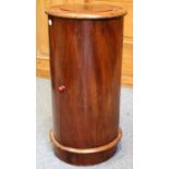 A Victorian Mahogany Cylinder Pot Cupboard, 35cm by 70cm