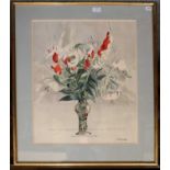 David Ponsonby (1901-1986) A still life of assorted blooms in a vase Signed, watercolour, together