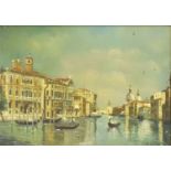 A*Vita (19th century) Venetian canal scene with gondola Signed, oil on board