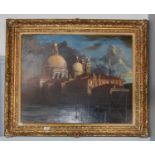 *Rowlands (20th century)Venetian Canal Scene, view of the Santa Maria della SaluteSigned, oil on