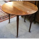 A George II Mahogany Dropleaf Table, on pad feet, 103cm by 96cm by 72cm