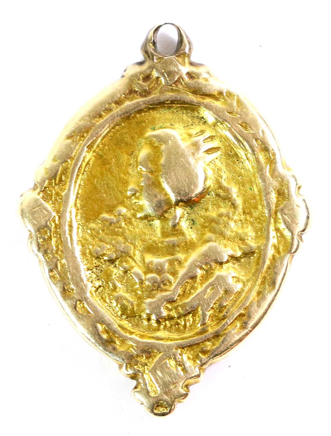 A 17th Century Silver Gilt Medallet, of oval form, one side cast and chased with what is believed to - Image 3 of 6