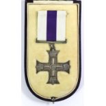 A Miltary Cross, undated as issued, in fitted case.