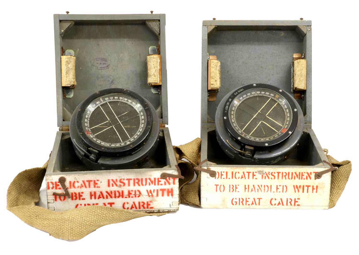 Three Second World War Aviation Compasses: - a Type P.12 Compass, No.3383 KHI/54 AFT, with broad - Image 4 of 4