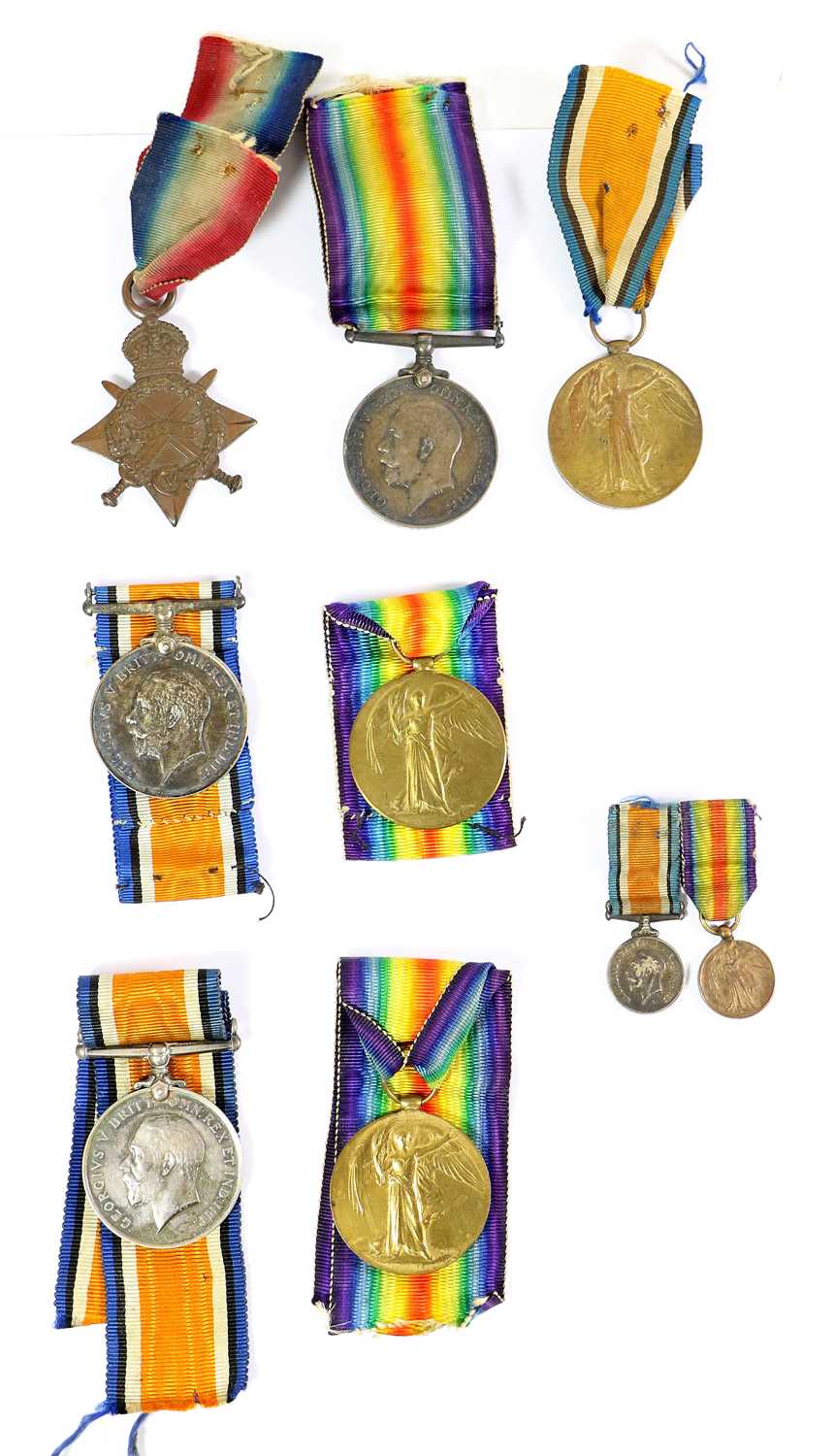 A First World War Trio, awarded to 22169 PTE.T.W.BENSON. R.DUB.FUS., comprising 1914-15 Star,