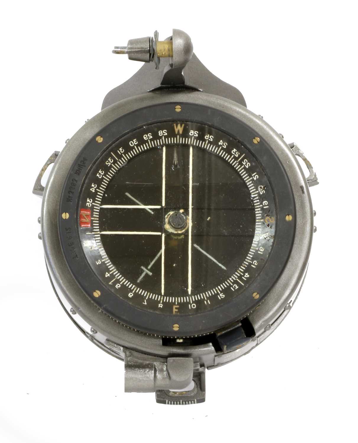 Three Second World War Aviation Compasses: - a Type P.12 Compass, No.3383 KHI/54 AFT, with broad - Image 2 of 4
