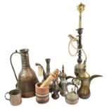 A Collection of Omani and Middle Eastern Artefacts, including an Omani saddle tree with flat weave