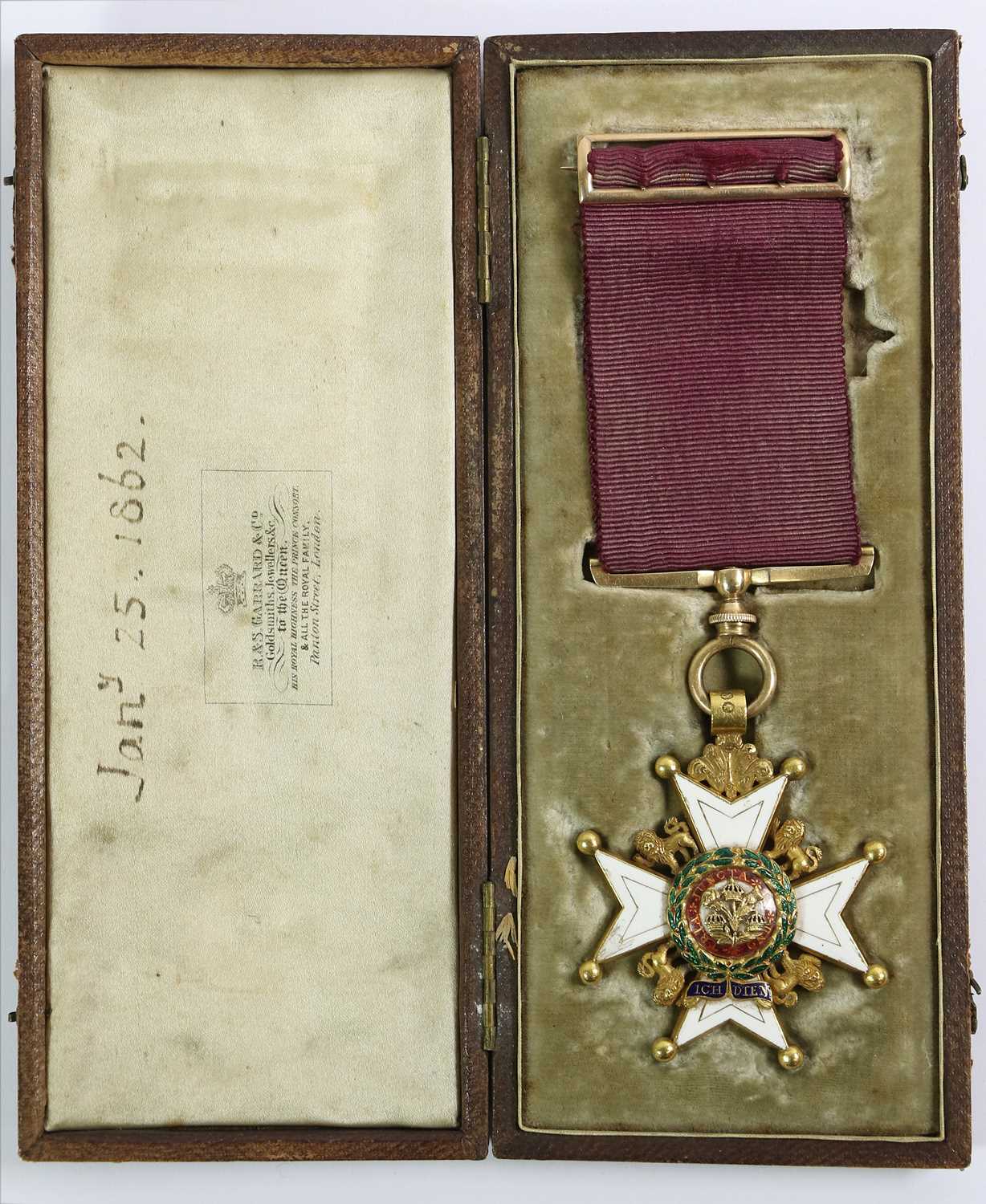 The Most Honourable Order of the Bath Companion's (CB) Breast Badge (Military), in gold and enamel