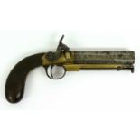 A 19th Century 14 Bore Percussion "Man-Stopper" Pistol, the 10cm octagonal steel barrel with