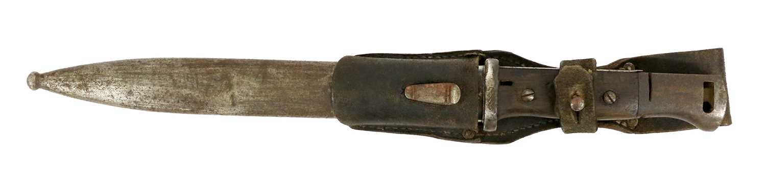 A 19th Century Two Band Percussion Carbine, the 36cm octagonal steel barrel with V rear sight, the - Image 3 of 7
