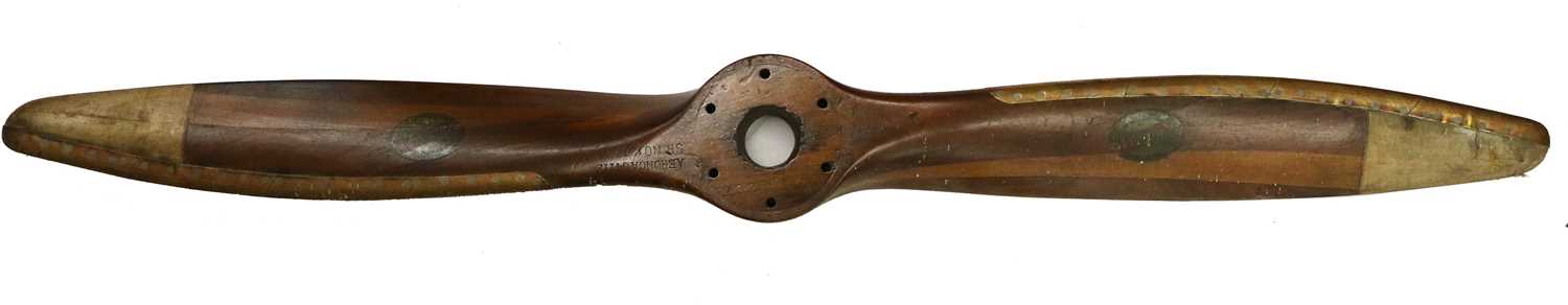 A Laminated Wood Aeroplane Propeller for a Hartzell Aeronca 64112, the boss with six bolt holes,