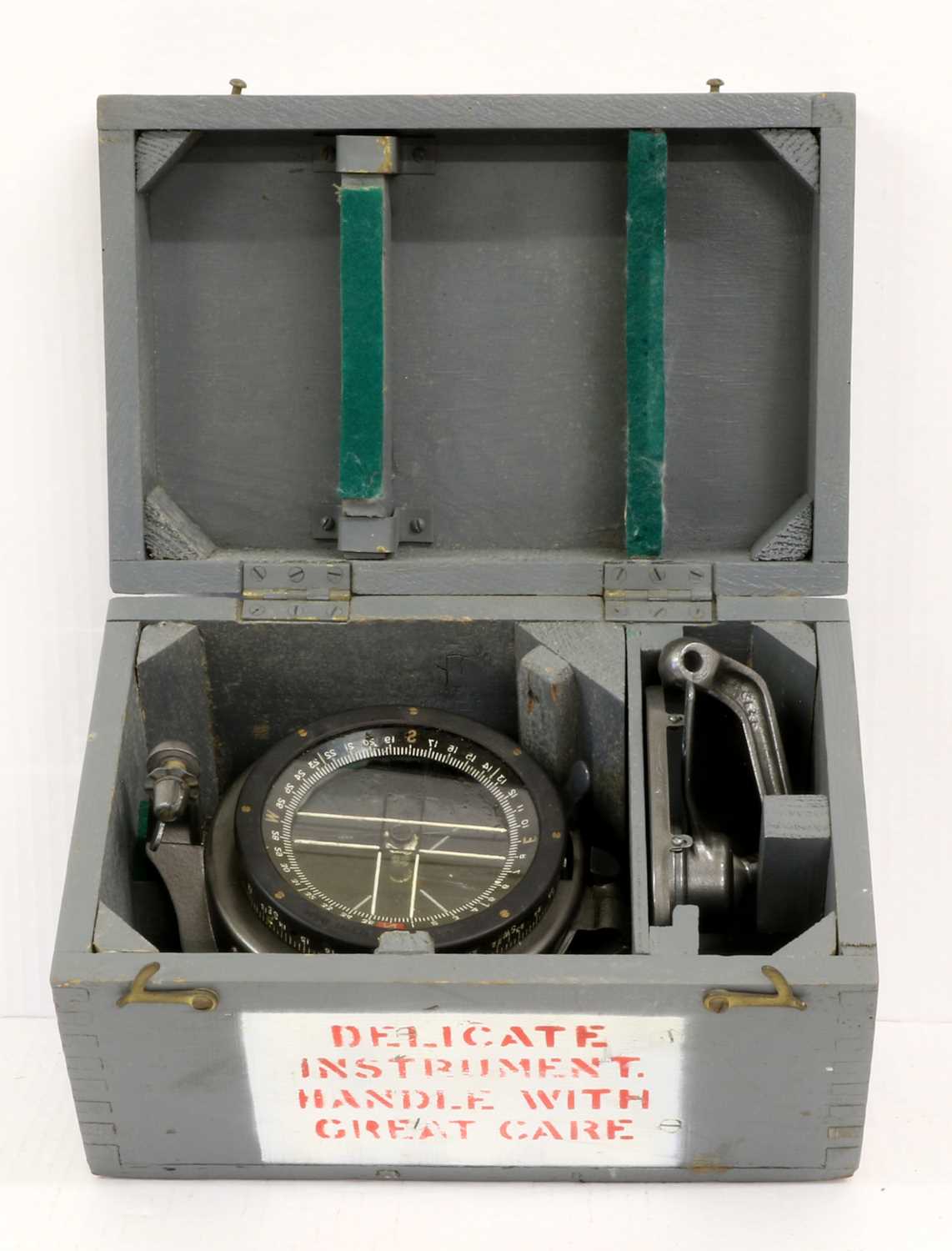 Three Second World War Aviation Compasses: - a Type P.12 Compass, No.3383 KHI/54 AFT, with broad - Image 3 of 4
