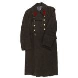 A Soviet Russian Greatcoat, to a Casual Officer of the Internal Troops, in grey wool with