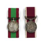 A Pair of Victorian Long Service Medals, comprising Afghanistan Medal 1881, too .014/2404 CR. SGT.