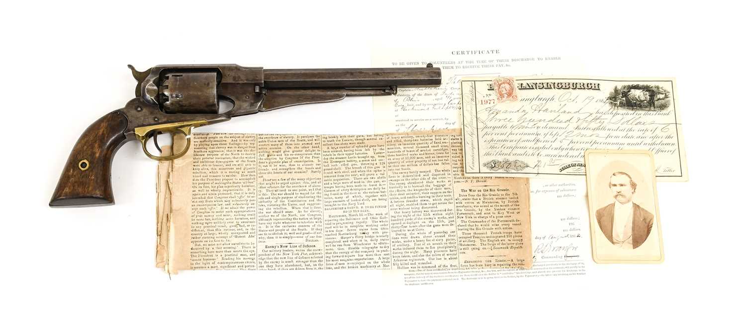 A Remington 1858 New Model Army Single Action Six Shot Percussion Revolver, circa 1862-63, .44