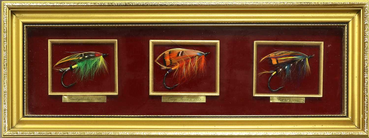 A Group of Six Framed of Gut Eyed Salmon Flies - Image 2 of 6