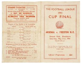 The Football League 1941 Cup Final Programme