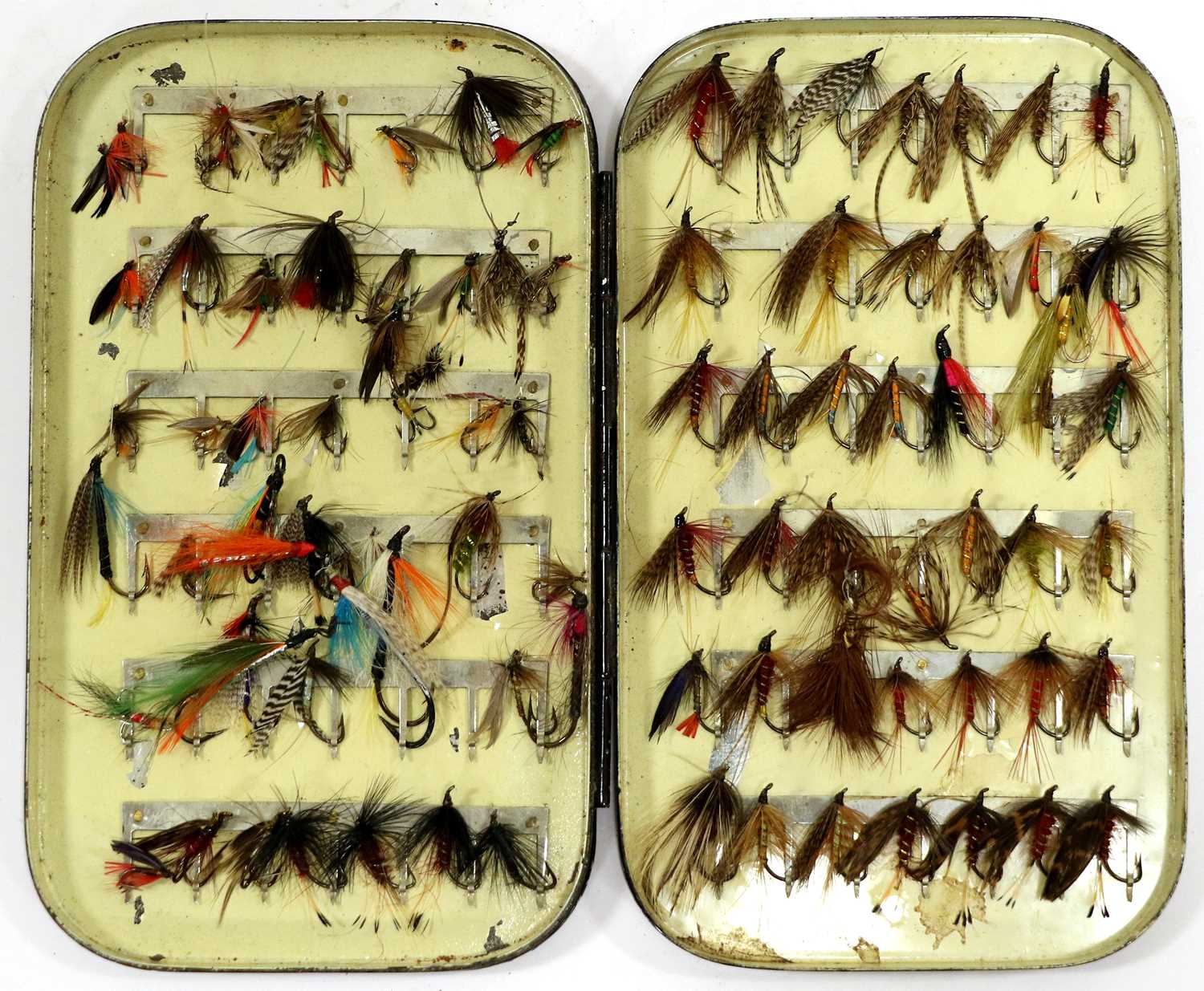 A Hardy Black Japanned Fly Box