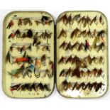 A Hardy Black Japanned Fly Box