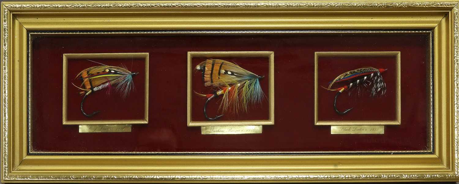 A Group of Six Framed of Gut Eyed Salmon Flies - Image 4 of 6