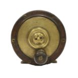A Farlow 4 1/2" Brass and Wood Sea Reel