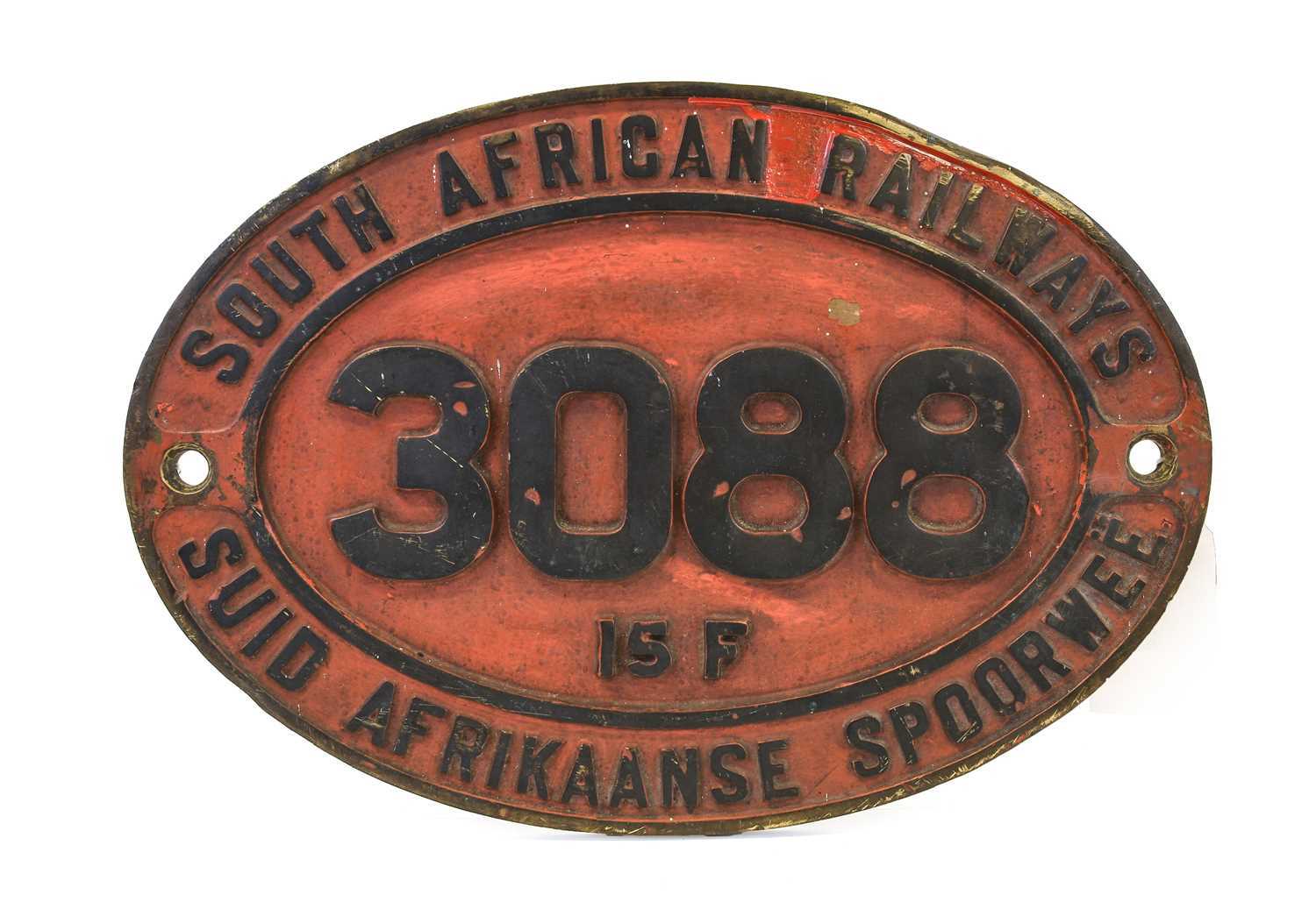 South African Railways Cabside Numberplate 3086