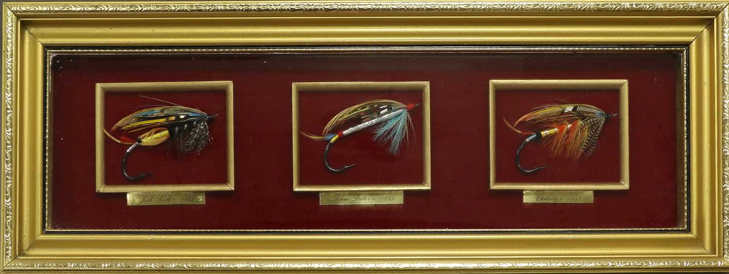 A Group of Six Framed of Gut Eyed Salmon Flies - Image 3 of 6