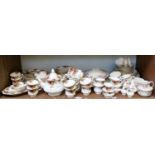 Royal Albert 'Old Country Roses' tea set comprising: teapot, cake stand, various dishes, jugs,